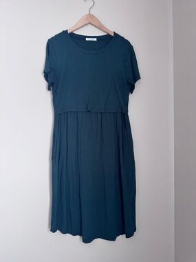 Bearsland Emerald green nursing dress size L